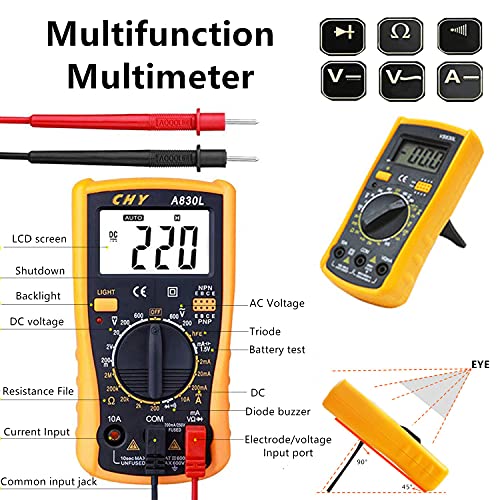 Soldering Iron Kit, SREMTCH 60W 220V Welding Tool Adjustable Temperature, Digital Multimeter, Soldering Iron Tips, Desoldering Pump