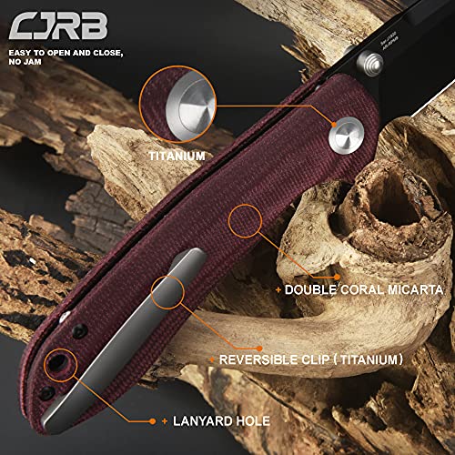 CJRB CUTLERY Pocket Knife Scoria (J1920) ARRPM9 Powder Steel Black PVD