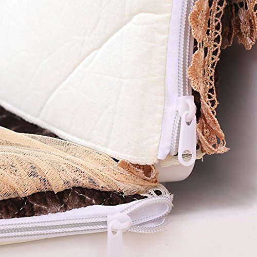 Freahap Toilet Cover Set Lace Bathroom Decor Tank Cover Toilet Lid Cover Toilet Seat Cover Coffee