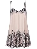 Laksmi Women's Floral Printed Cami Tank Dress Loose Chiffon Adjustable Tunic Tops