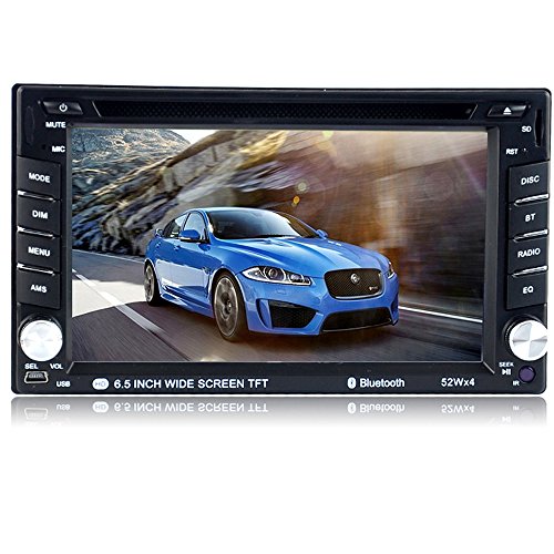 Eaglerich 6.5 inch 2 Din HD Bluetooth Handsfree Car DVD MP4 Player USB SD FM AM RDS Support 7 Languages Rear View Camera Touch Screen.