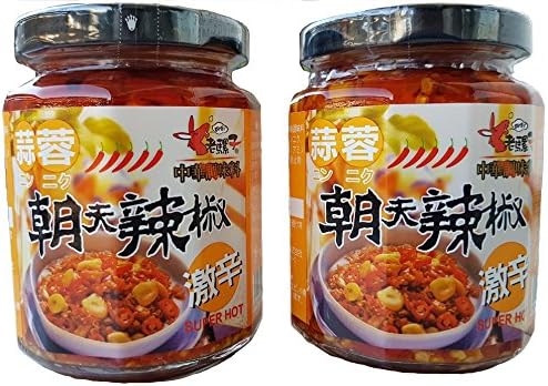 ２４０gの２本セット 蒜蓉 朝天辣椒 激辛 にんにく入り唐辛子漬け 台湾 老騾子 240g X 2本