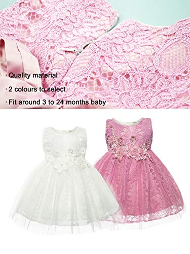 Cielarko Baby Girl Dress Infant Flower Lace Wedding Party Dresses For 0 24 Months