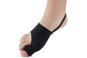 HLOES Bunion Corrector for Women & Men - Big Toe Straightener with Bunion Splint, Comfortable & Breathable for Day/Night Wear, Effective Hallux Valgus Pain Relief (2, Black)