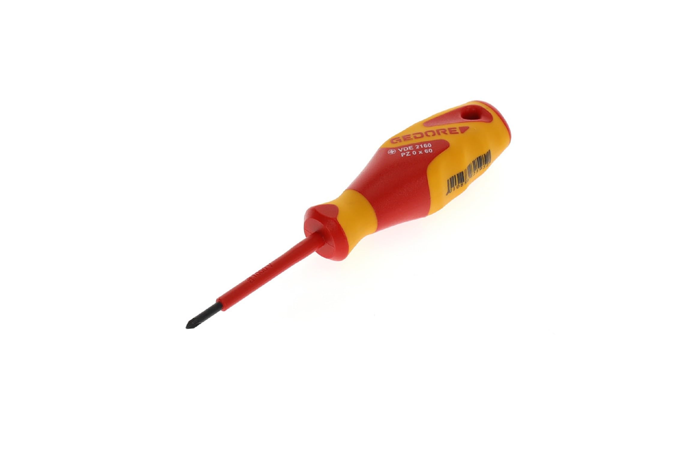 GEDORE VDE Screwdriver Phillips PZ0, Screwdriver 1000 V insulated, Length 145 mm, Tool, VDE 2160 PZ 0, Steel