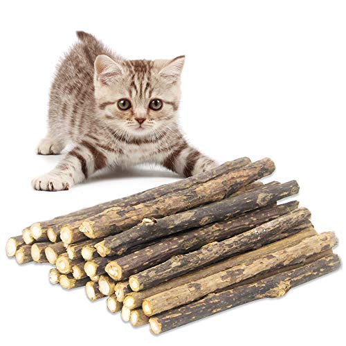 Yeteng 24 Pcs Silvervine Sticks for Cats, Natural Cat Catnip Sticks