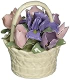 Cosmos 96365 Fine Porcelain Floral Basket Figurine, 3-3/4-Inch