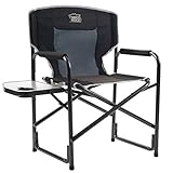 Timber Ridge Director’s Chair Folding Aluminum Camping Portable Lightweight Chair Supports 300lbs with Side Table, Outdoor