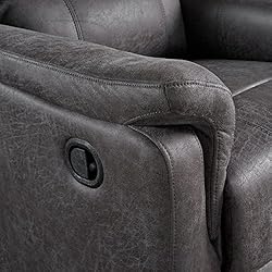 Jemma Tufted Slate Microfiber Swivel Gliding