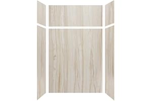 Transolid EWKX603696-43 Expressions 6-Panel Shower Wall Kit with Extension, 36-in L x 60-in W x 96-in H, Sorento