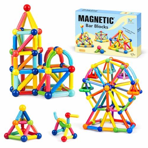 Blocos Magnéticos Infantil 84 Peças Brinquedo Educativo Construção STEM 3D