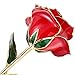 Gold Rose Love Forever Long Stem Gold Foil Trim Dipped 24K Rose Best for Her Best for Mom, Wife, Girlfriend, Best for Your loved Ones