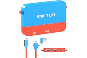 2 in 1 Switch TV Dock Station and PC Capture Card for Nintendo Switch, 1080P 60FPS, Recommended Uses for Switch/PC/Mac/iPad/S