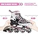 Kuxuan CIRA Inline Skates Adjustable for Kids,Boys Skates with All Wheels Light up,Fun Illuminating for Girls and Youth - Pink L