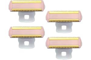 INVODA 4PCS Women Shaver Replacement Heads Compatible with Finishing Touch Flawless Body Rechargeable Ladies Shaver Hair Remover Heads (Pack of 4)