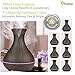 Exqline 400ml Essential Oil Diffuser Wood Grain Large Capacity Ultrasonic Aromatherapy Diffuser with Timer Setting, Whisper Quiet, Vase Shape
