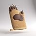 Heat Resistant Oven Mitts & Pot Holder Kitchen Set by Toem - Includes 2 Bear Paw Silicone Padded Oven Gloves, 1 Terry Cloth Pot Holder & Free Self Adhesive Hook