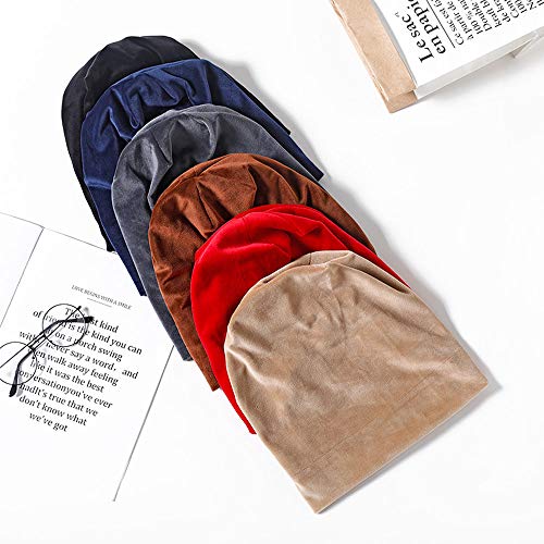 Cap Promotion,KIKOY Unisex Solid Color Warm Knit Thick Velvet Wrap Winter Hat
