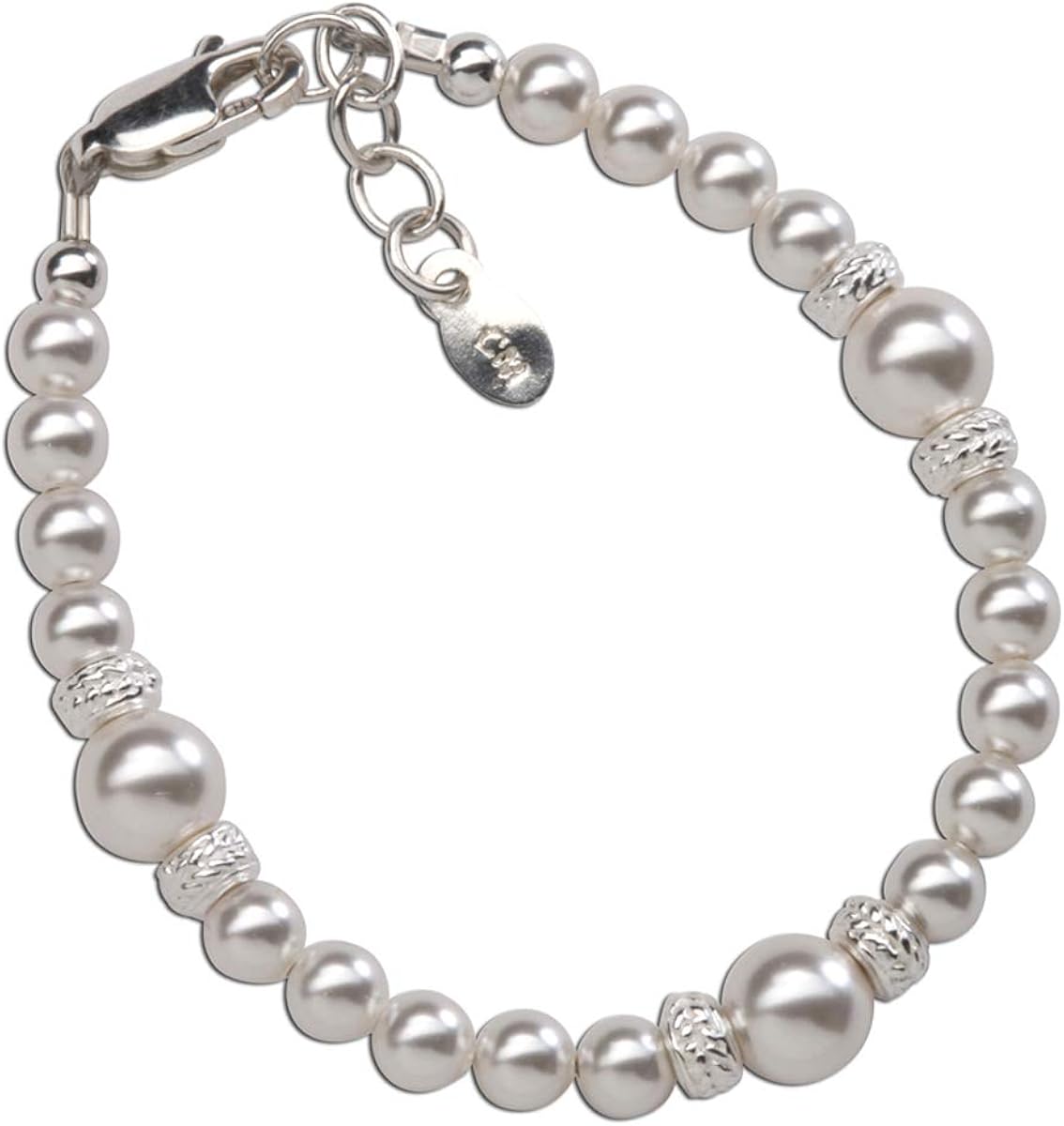 sterling silver flower girl bracelet