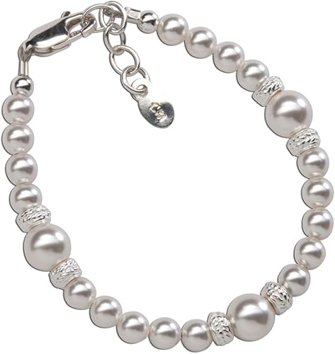 sterling silver flower girl bracelet