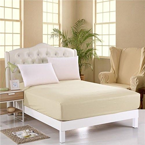 Philly Linens Wholesale Price! 1-Piece Fitted Sheet with 12'' Deep Pocket King Size Ivory Solid Egyptian Cotton---800 Thread Counts