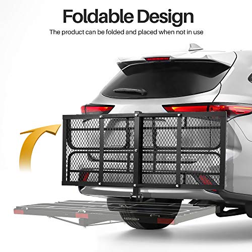 ARKSEN 60 x 24 Inch Folding Cargo Rack Carrier with Bag, Net