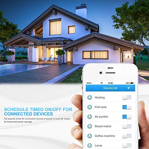 Orvibo Smart Plug Wifi Outlet Works With Google Home & HomeMate and Mostly Smart Home Devices,Voice Control&Timer Function,Smart Socket-1 Pack.