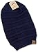 Slouchy Cable Knit Beanie - Chunky, Oversized Slouch Beanie Hats for Men & Women - Stay Warm & Stylish - Serious Beanies for Serious Style (Navy Blue)