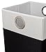 BirdRock Home Folding Cloth Laundry Hamper with Handles | Dirty Clothes Sorter | Easy Storage | Collapsible | Black and White