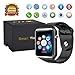 Sport Touch Screen Smartwatch Waterproof Bluetooth Smart Watch Phone with Camera Pedometer Sleep Monitor Music Player for iPhone/iOS/iPhone/Samsung/Android (A1Black)