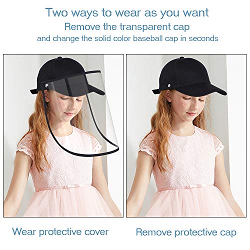 Baseball Cap Toddler UV Protection Sun Hat Outdoor Baseball Hat for Boys Girls,Black