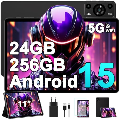 ZIOVO Tablette 11 Pouces Android 15 Tablettes,24Go RAM+256Go ROM(TF 1To),5G WiFi Tablette,Octa-Core…