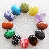 Mz Unisex-adult's 12pcs 20x15x6mm Mixed Gemstone Oval CAB Cabochon