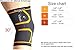 Manuvo Knee Compression Sleeve, Support for Running Basketball Powerlifting Sports, Helps with Arthritis relieves Joint Pain, Single wrap, Large