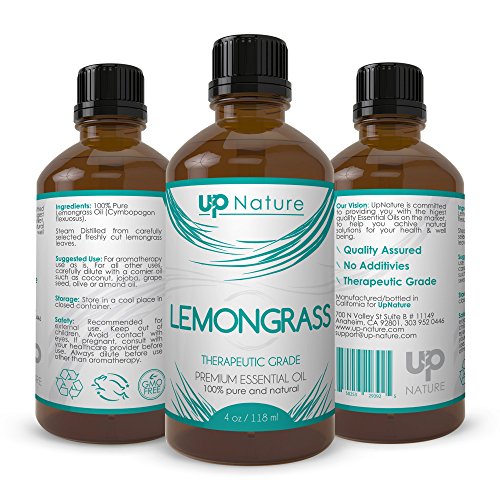 image for UpNature Lemongrass Essential Oil - Undiluted - Pure & Natural - Great