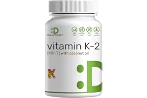 DEAL SUPPLEMENT Vitamin K2 MK-7 200mcg Per Serving, 240 Coconut Oil Softgels | Easily Absorbed Menaquinone-7 Form | Bone, Joint, & Immune Support – Non-GMO