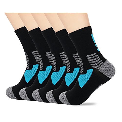 Copper Infused Athletic Ankle Socks for Men and Women Moisture Wicking