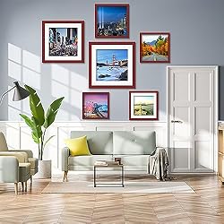 9x9 inch Wood Picture Frame for Wall Hanging or