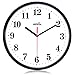 HIPPIH Graceful Traditional Black Wall Clock Silent Non Ticking Quality Quartz Clock (Red - 4)