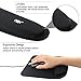 Nex Mouse Pad with Keyboard Wrist Rest Pad Kit Comfortably Made of Memory Foam (Black)