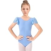 Bezioner Ballet Leotards for Girls Short Sleeve Girls Dance Leotards Toddler Gymnastics Leotards for 3-11 Years