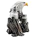 Bald Eagle Glass Salt and Pepper Shakers with Decorative Figurine Display Stand Set for American Patriotic Bar and Kitchen Décor or Rustic Lodge Tabletop Decorations and Wildlife Bird Gifts