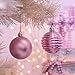 Valery Madelyn 24ct 60mm Essential Pink Basic Ball Shatterproof Christmas Ball Ornaments Decoration for Christmas Tree