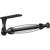 Paper Towel Holder Under Cabinet, One-Handed Tear, Wall Mount, Adhesive, Black, Paper Roll Holder with Ratchet Mechanism for Kitchen Bathroom Farmhouse Essentials Decor Accessories