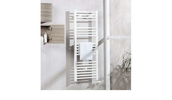 Radiador toallero 120x50cm blanco TOJAR : Amazon.es: Hogar y ...