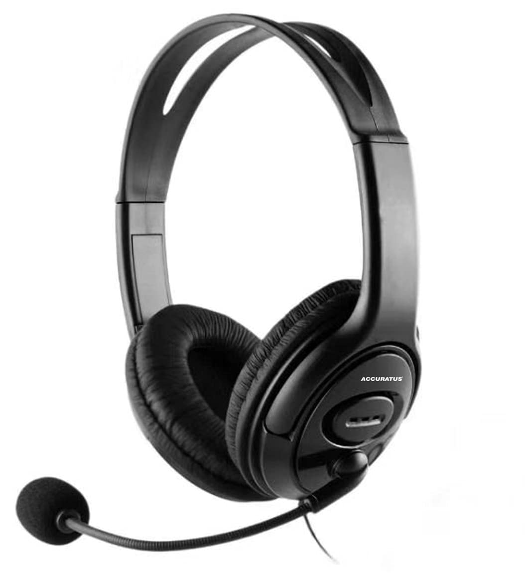 Accuratus H22 Premium Headset with Flip Microphone & 3.5mm Connection