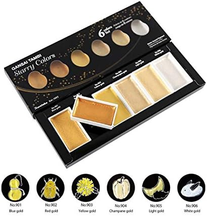 Solid Paints Pigmento De Acuarela Metalico Dorado Para Dibujar