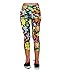 Ancia Womens Yoga Active Fitness Capri Leggings Gym Tights,Medium,Vintage Flowers