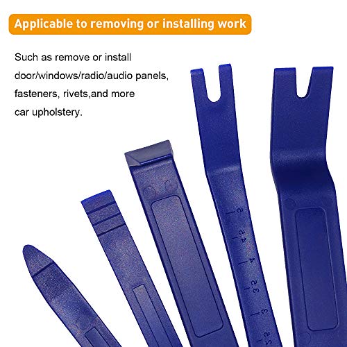 Manelord Trim Removal Tool - 5Pcs Trim Removal Tool Set, Auto Body Kit for Car Clips Removal, Dashboard Removal and Car Door Panel Trim Removal