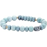 Scout Curated Wears - Stone Stacking Bracelet - Blue Howlite - Stone of Harmony